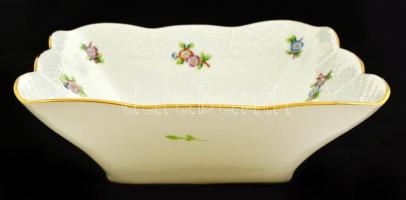 Herendi Eton mintás tál, kézzel festett, hibátlan, jelzett, 19,5×19,5 cm