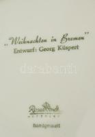 Rosenthal városképes dísztányér, kézzel festett, jelzett, kis kopásokkal, d: 22,5 cm