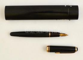 Régi Mont Blanc töltőtoll, arany heggyel, tokkal, h: 13 cm / vintage fountain pen, 13 cm