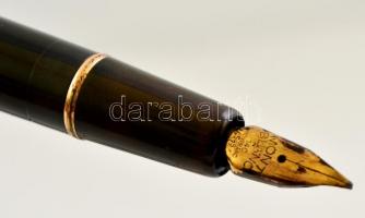 Régi Mont Blanc töltőtoll, arany heggyel, tokkal, h: 13 cm / vintage fountain pen, 13 cm