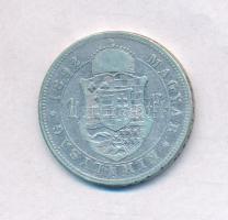 1892KB 1Ft Ag "Ferenc József / Fiume címer" T:2,2- 
Adamo M15