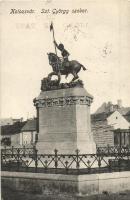 Kolozsvár, Cluj; Szent György szobor / statue + 1940 Kolozsvár visszatért So. Stpl. (EK)