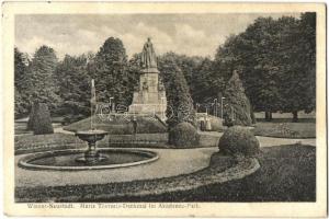 Wiener Neustadt,Maria Theresia Denkmal im Akademie Park / monument in park (EK)