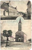 Radafalva, Rudersdorf; templom, utcakép. Stefán Domján kiadása / church, street view (b)