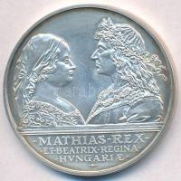 1990. 500Ft Ag "Mátyás király / Beatrix" T:BU kis patina Adamo EM113