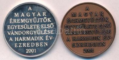 Veres Gábor (1955-) 2001. "MÉE Siófok - 31. Vándorgyűlés" Ag és Br emlékérem pár (33,72g/0...