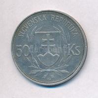 Szlovákia 1944. 50K Ag "Függetlenség 5. évfordulója" T:2 kis ph.  
Slovakia 1944. 50 Koru...