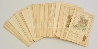 Gönczy Pál Magyarország vármegyéinek térképe. 63 db vármegyei térkép + 6 db duplum  24x29 cm