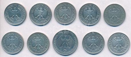 NSZK 1955-1969. 1M (9xklf) + 2M T:2
FRG 1955-1969. 1 Mark (9xdiff) + 2 Mark C:XF