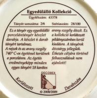 Deobex dísztányér szett ( 6 db), matricás, jelzett, hibátlan, d: 20 cm (6×)