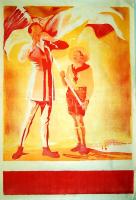 Cserkész Jamboree plakát próbanyomata (felül szakadás)/ Boy-scout poster pilot-print (tear above) 63x95cm