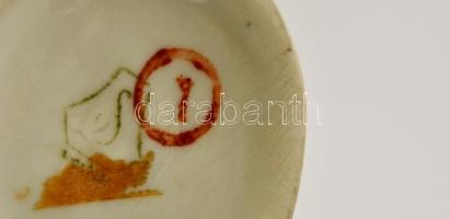 Drasche táncoló medve, kézzel festett, kopott, jelzett, m:9 cm