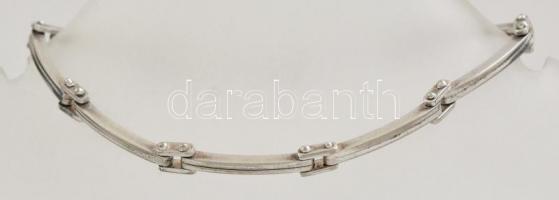 Ezüst(Ag) glídes karkötő, jelzett, h: 17,5 cm, nettó: 7,7 g