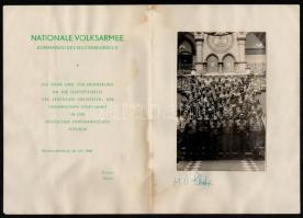 1968 a Magyar Katonazenekar tagjainak vendégfellépése az NDK-ban3 db fotó + 1 db foltos emléklap