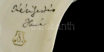 Drasche porcelán sirály, kézzel festett, jelzett, hibátlan, h:13 cm