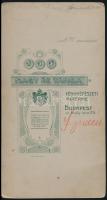 cca 1900 Házaspár esküvői fotója, Nagy és Társa Budapest műterméből, keményhátú fotó, 19x11 cm