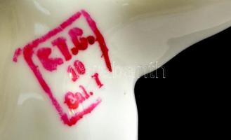 Jelzett foxi kutyus, kézzel festett, hibátlan, m:10,5 cm