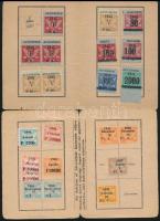 1945-1946 Magyar Magánalkalmazottak Szabad Szakszervezete, Ideiglenes tagsági igazolvány, 2 db, bély...