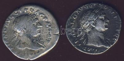 Római Császárság Traianus 98-117. Denár Ag T:3/4+ + ennek hamisítványa Ag T:2
