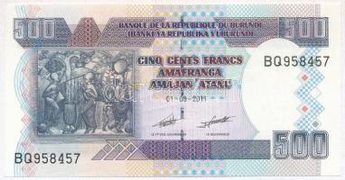 Burundi 2011. 500Fr T:I Burundi 2011. 500 Francs C:UNC