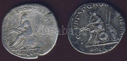 Római Császárság Traianus 98-117. Denár Ag T:3/4+ + ennek hamisítványa Ag T:2