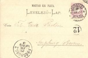 1897 (Vorläufer!) Budapest I. Dísz tér, Honvéd-szobor, üzlet (EK)