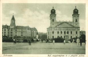 Debrecen, Református templom és Püspöki palota, üzletek (EK)