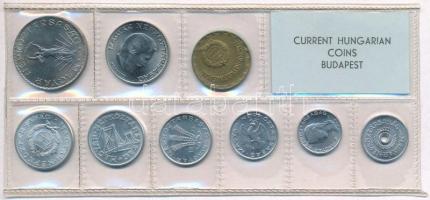 1974. 2f-10Ft (9xklf) érmés forgalmi sor fóliatokban T:1 kis patina 
Adamo FO7