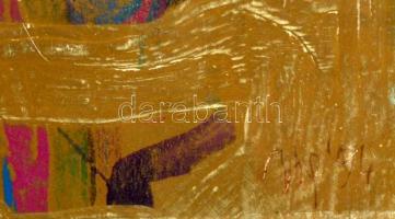 Vígh 94 jelzéssel. Kompozíció. Olaj, vászon, Jelzett. 30x30 cm Üvegezett keretben