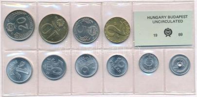 1989. 2f-20Ft (10xklf) érmés forgalmi sor fóliatokban T:1  Adamo FO22