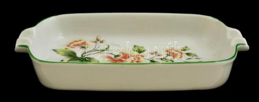 Hollóházi Erika mintás hamuzó, matricás, jelzett, hibátlan, 17×9 cm