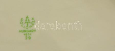 Hollóházi Erika mintás hamuzó, matricás, jelzett, hibátlan, 17×9 cm