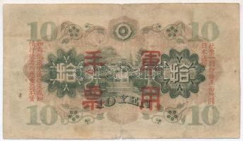 Kína / Japán megszállás 1946. 10Y T:III-
China / Japanese occupation 1946. 10 Yen C:VG
Krause M27