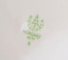 Hollóházi tányér, matricás, jelzett, hibátlan, eredeti dobozában, d: 19 cm