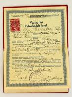 cca 1930 Szlovák-magyar kétnyelvű felszabaduló levél füzet