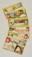 cca 1900 Liebig litho gyűjtőkártya sorozat 6 db / Litho collectors card 6pieces 10x7 cm