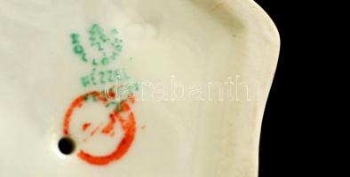 Hollóházi porcelán nyulak, kézzel festett, jelzett, hibátlan, 7x7 cm