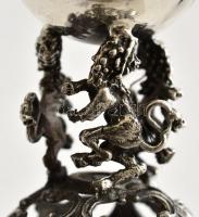 Ezüst(Ag) psumintartó, Dávid-csillaggal, kő berakással,  jelzett, m: 7,5 cm, bruttó: 43,3 g