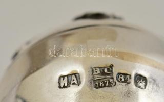 Ezüst(Ag) psumintartó, Dávid-csillaggal, kő berakással,  jelzett, m: 7,5 cm, bruttó: 45,3 g