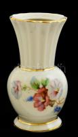 Drasche virágmintás porcelán mini váza, matricás, jelzett, hibátlan, m: 9 cm