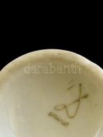 Drasche virágmintás porcelán mini váza, matricás, jelzett, hibátlan, m: 9 cm