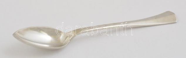 Ezüst(Ag) mokkás kanál, 6 db, jelzett, h: 11 cm, nettó: 105,9 g