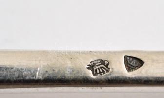 Ezüst(Ag) mokkás kanál, 6 db, jelzett, h: 11 cm, nettó: 105,9 g