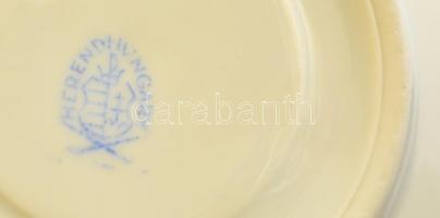 Herendi csésze aljak és tálkák, kézzel festett, jelzett, hibátlan, összesen:6 db