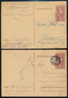 1940-1944 10 db munkaszolgálatos tábori lap különböző városokból