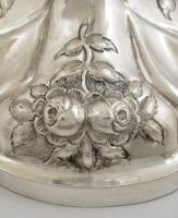 Antik ezüst (Ag.) gyertyatartó, jelzett (1814 Bécs),  m:33 cm, nettó:405 g