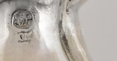 Antik ezüst (Ag.) gyertyatartó, jelzett (1814 Bécs),  m:33 cm, nettó:405 g