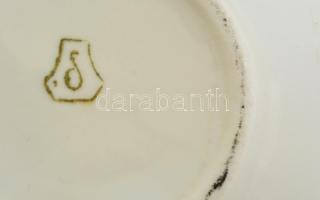 Drasche porcelán bonbonier, matricás, jelzett, hibátlan, d: 13,5 cm, m: 7 cm