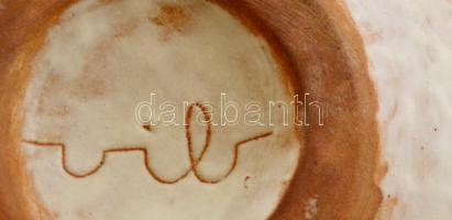 B. Várdeák Ildikó (1929-) mázas kerámia díszváza, jelzett, hibátlan, m: 8,5 cm, d: 13 cm