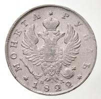 Orosz Birodalom 1822. 1R Ag I. Sándor (20,55g) T:3 Russian Empire 1822. 1 Ruble Ag Alexander I (20,55g) C:F Krause C#130
